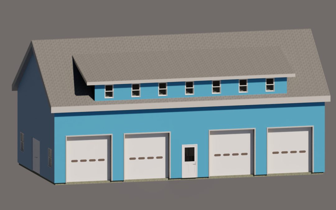 New 4-Bay Garage with Full Upper-Level – New Construction
