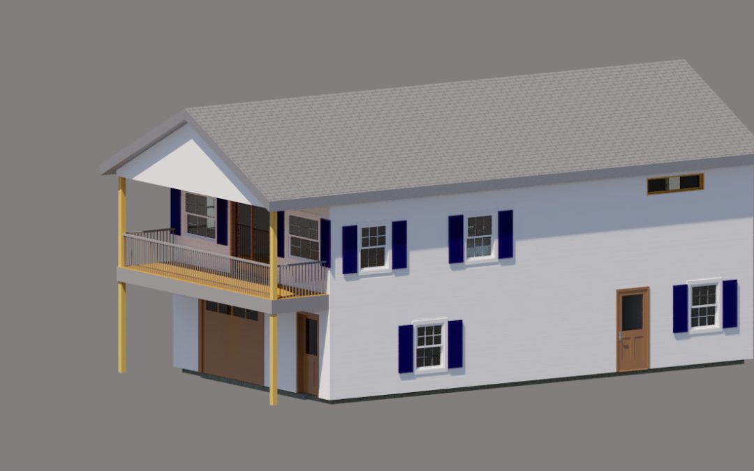 Two-Story Residential Design with Open Floor Plan and Attached Garage